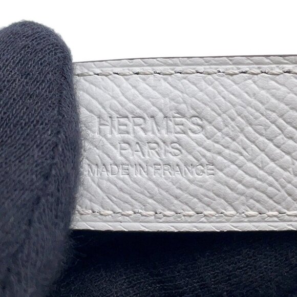 HERMES Reversible Belt Cor Baroque Size 31.5" Epsom/Swift Leather Etoupe/Gri - Picture 10 of 15